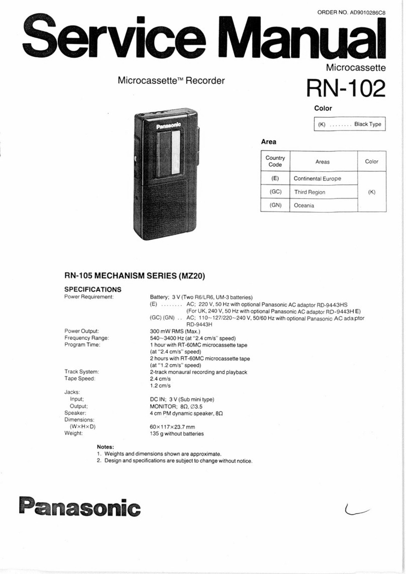 Panasonic RN-102 Service manual