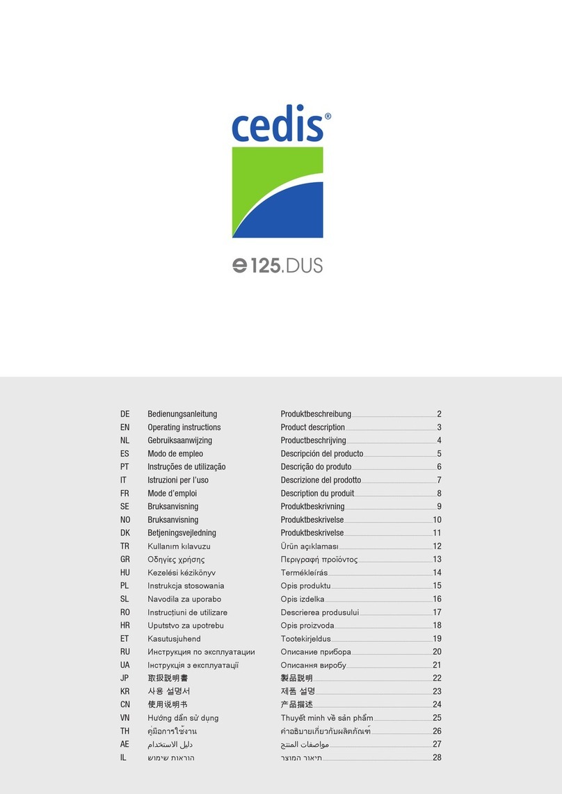 cedis e 125.DUS operating instructions