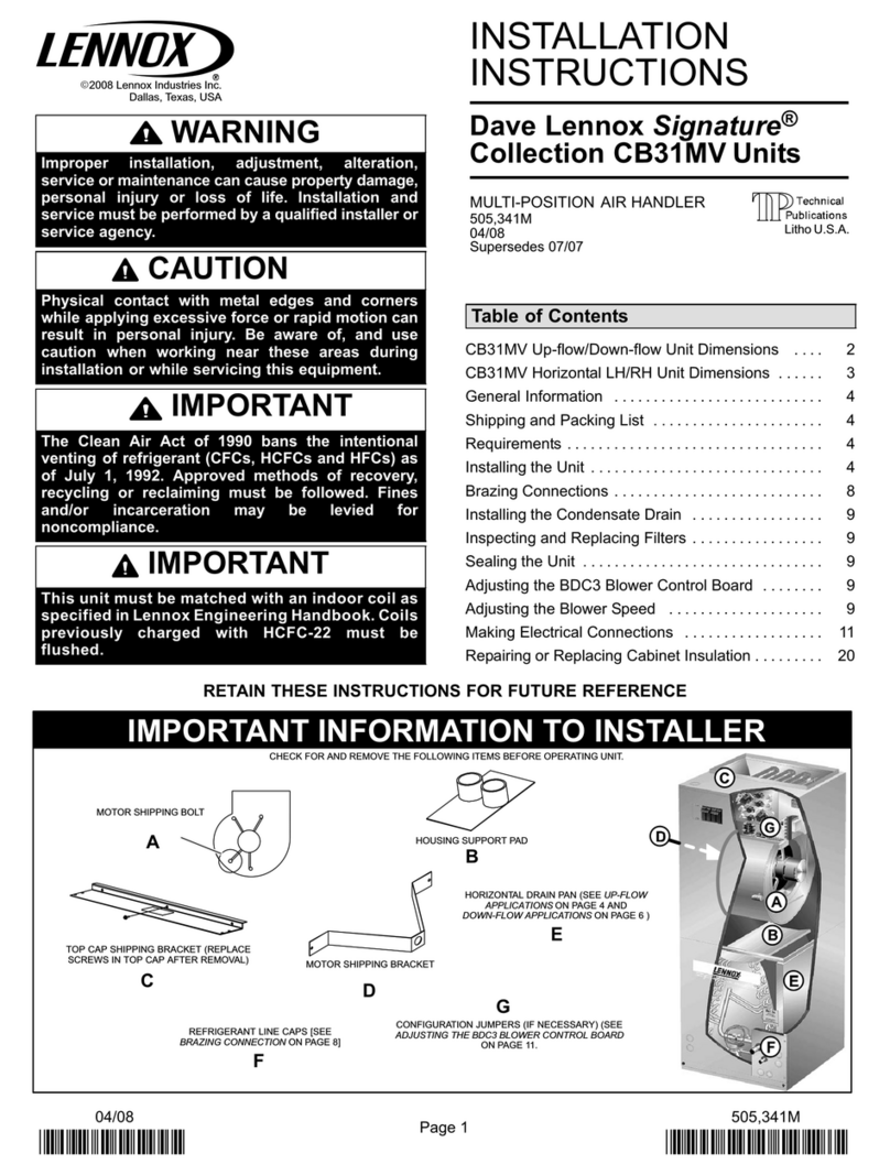 Lennox Signature CB31MV User manual Lennox Signature CB31MV User manual
