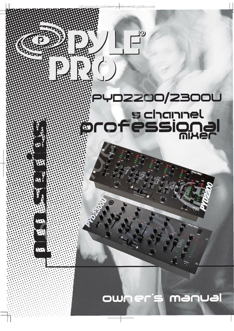 Pyle Pro PYD2200 owner's manual