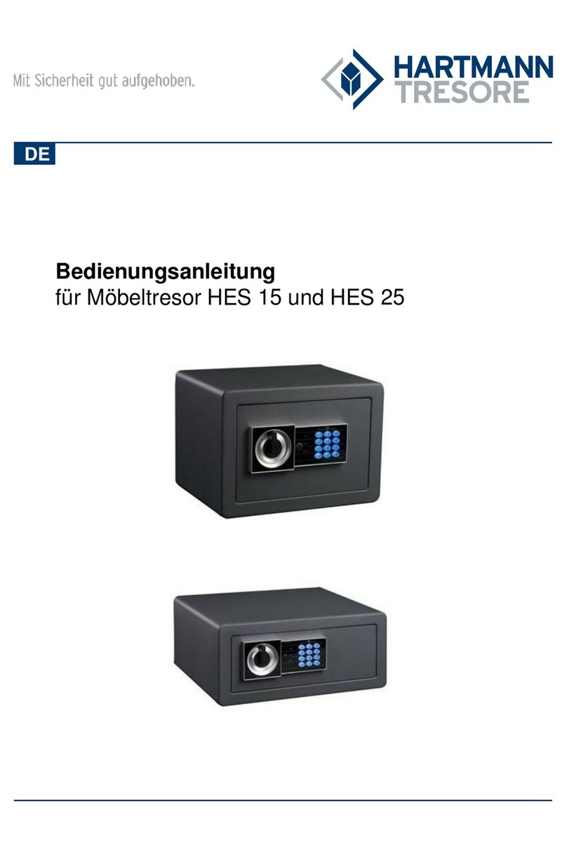 HARTMANN TRESORE HES 15 operating instructions
