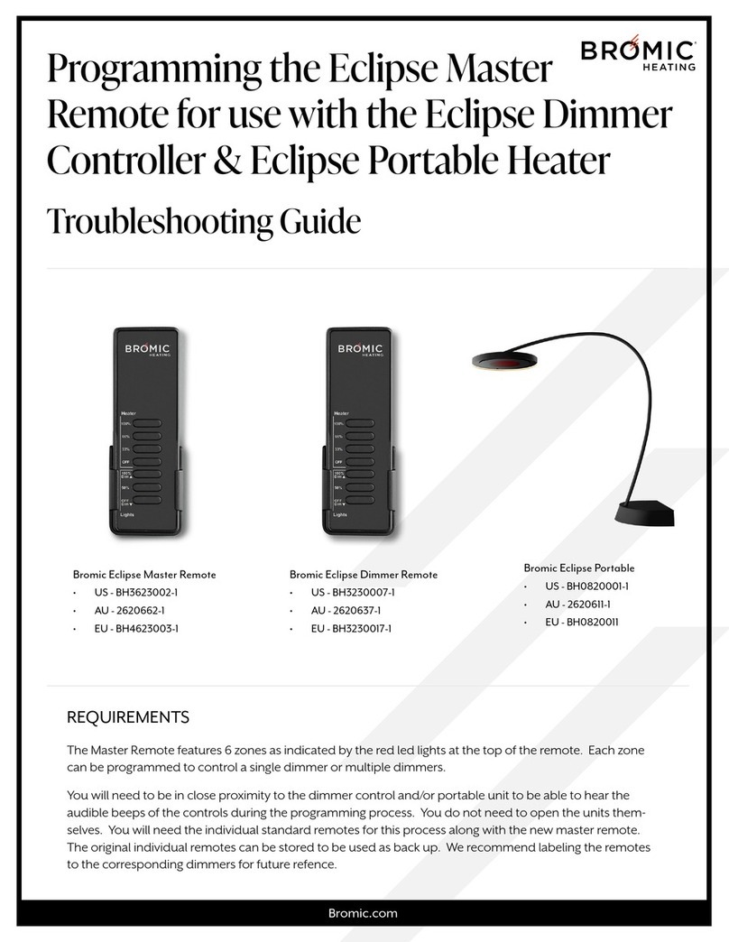 Bromic Heating Eclipse Master Remote troubleshooting guide