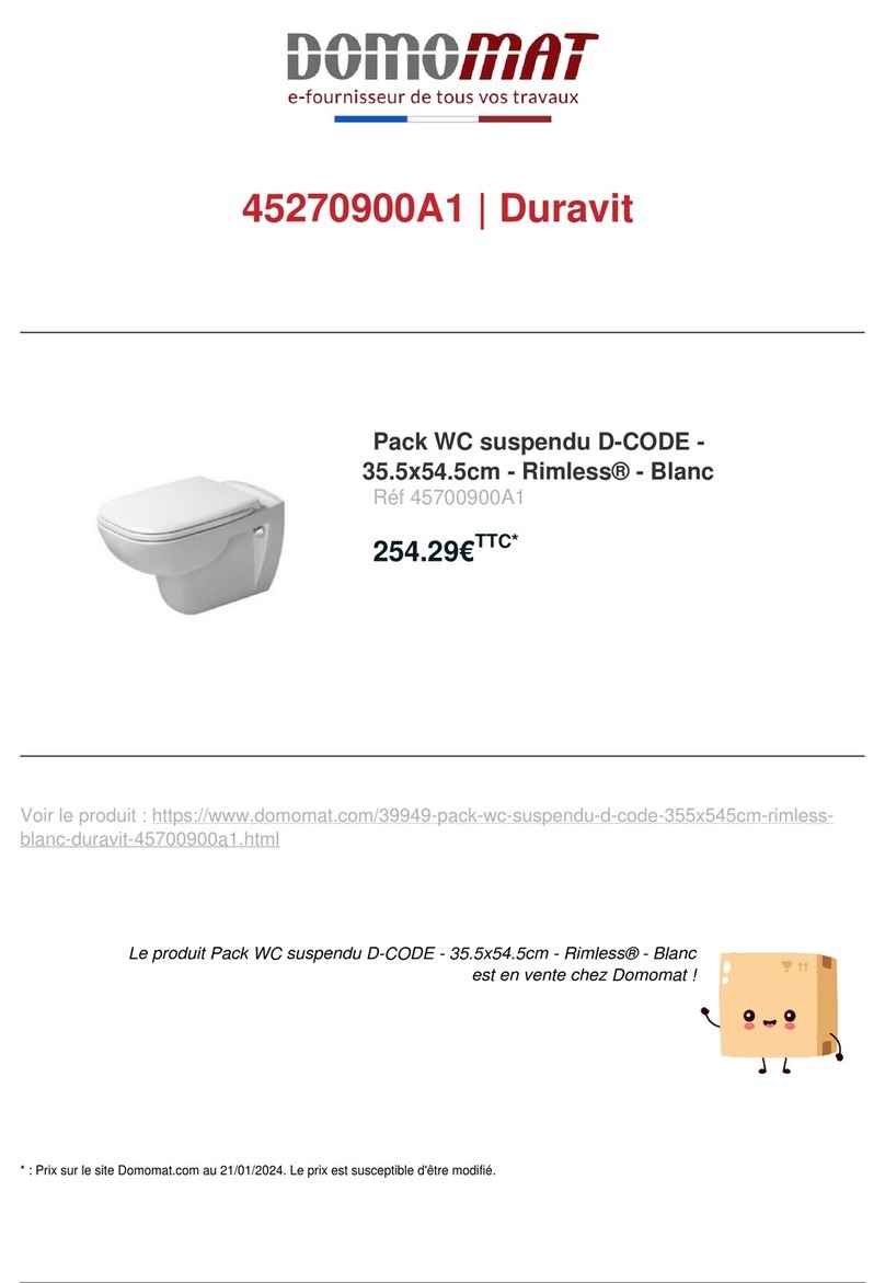 DURAVIT 45700900A1 Mounting instructions