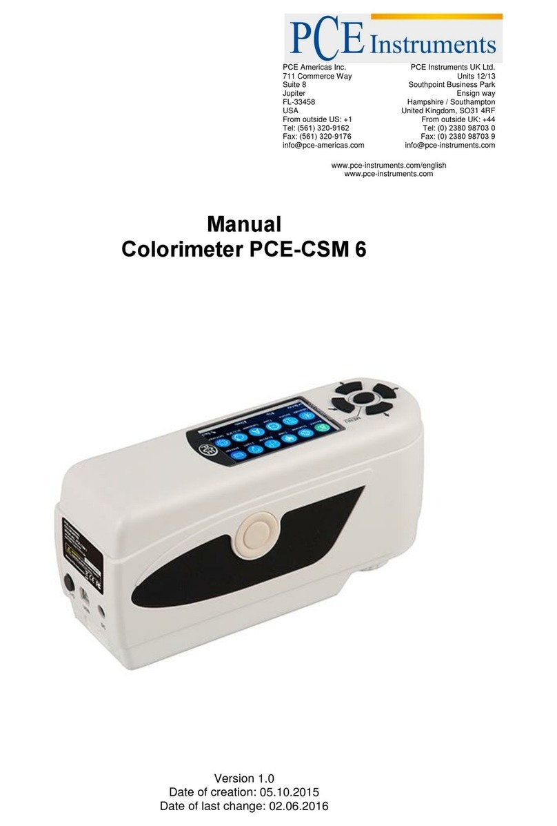PCE Instruments PCE-CSM 6 User manual