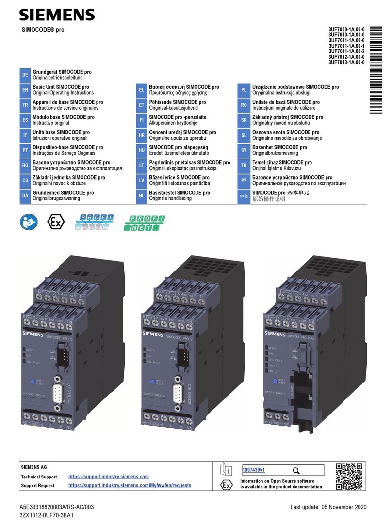 Siemens SIMOCODE pro Original operating instructions