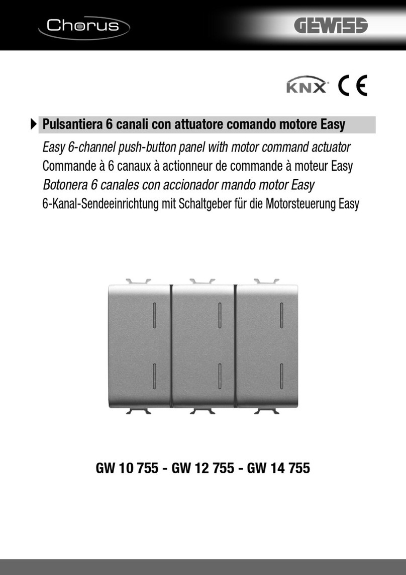 Gewiss Chorus GW 10 755 manual