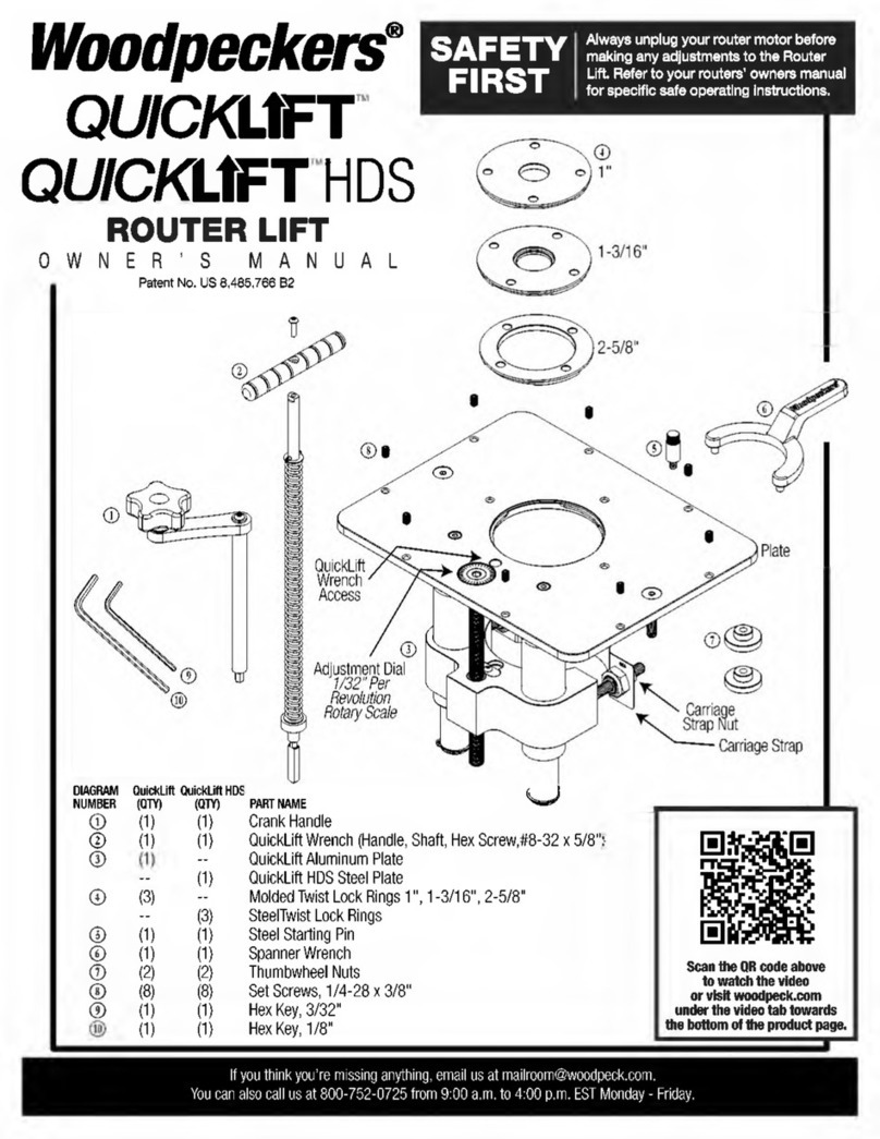 Woodpeckers QUICKLIFT User manual