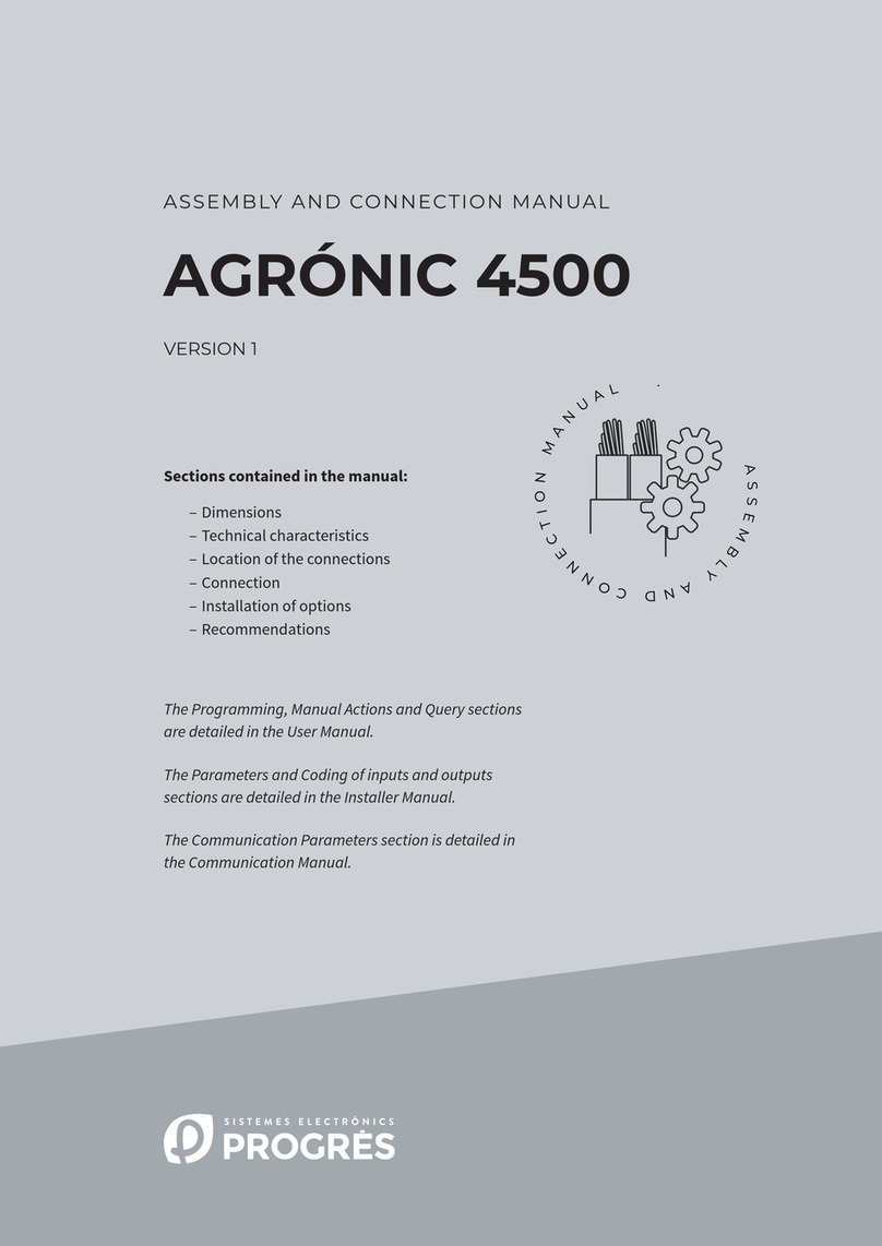 Progres Agronic 4500 Assembly manual