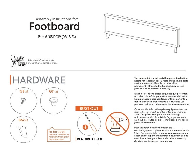 Signature Design by Ashley Footboard User manual Signature Design by Ashley Footboard User manual