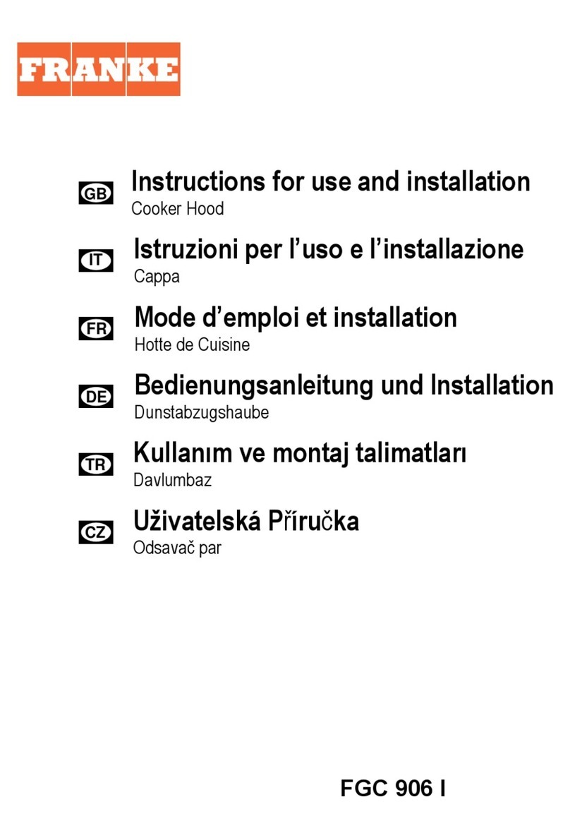 Franke FGC 906 I Operation manual Franke FGC 906 I Operation manual