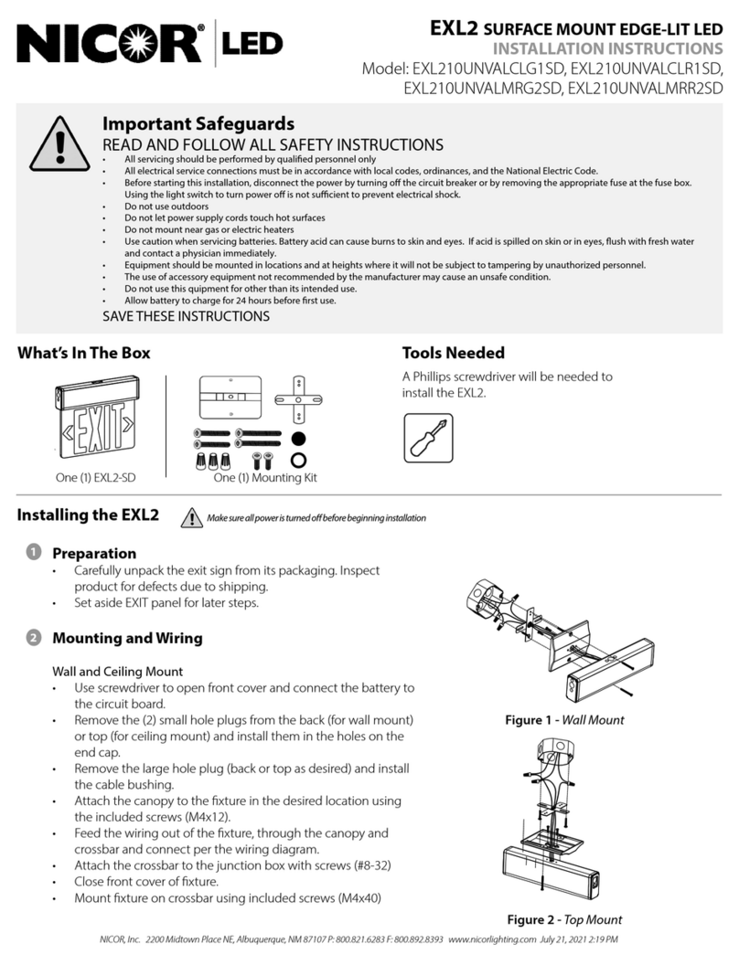 NICOR EXL2 Series User manual