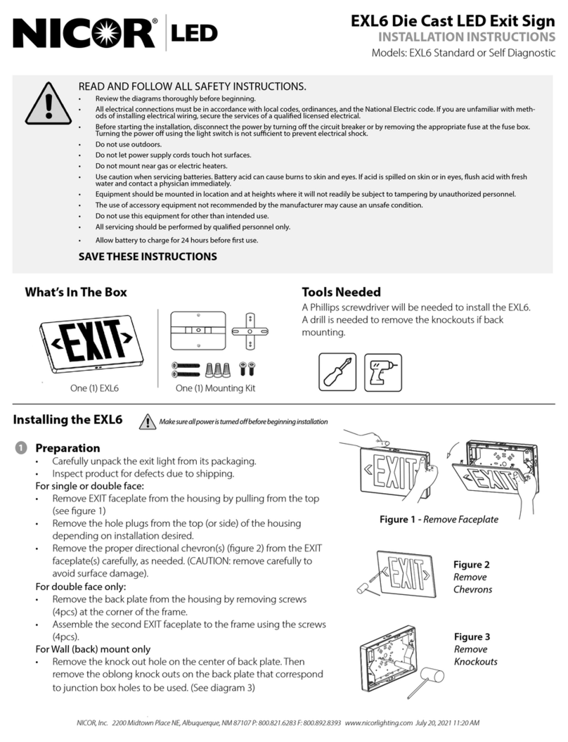 NICOR EXL6 installation instructions