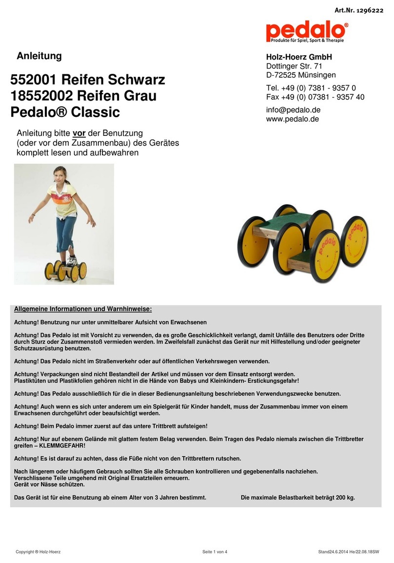pedalo Classic 552001 user manual