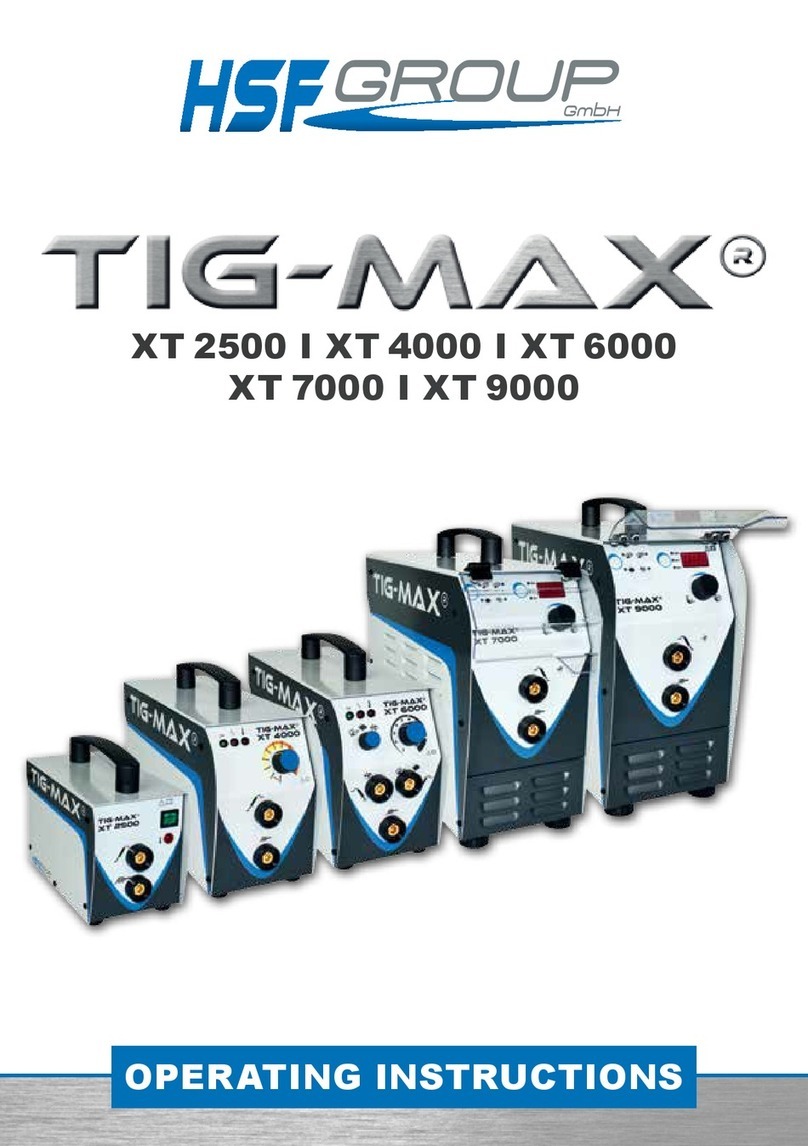 HSF TIG-MAX XT 2500 operating instructions