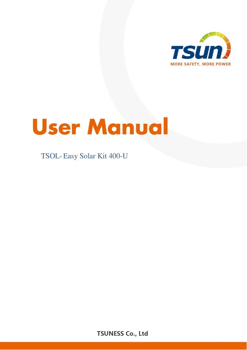 Tsun TSOL-Easy Solar Kit 400-U User manual