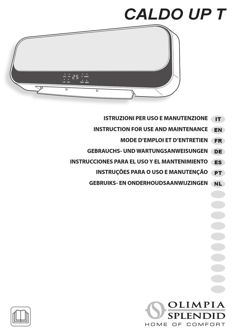Olimpia splendid CALDO UP T Instructions for use and maintenance