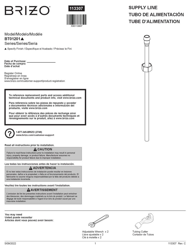Brizo BT01201 quick start guide
