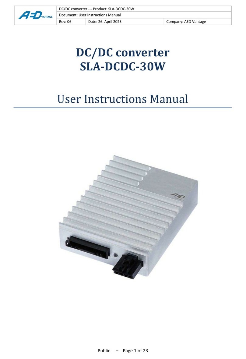 AED VANTAGE SLA-DCDC-30W User instruction manual