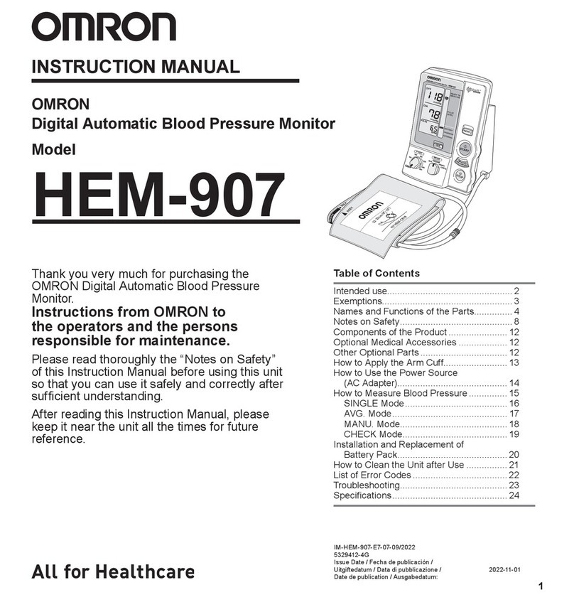 Omron IntelliSense HEM-907 User manual Omron IntelliSense HEM-907 User manual
