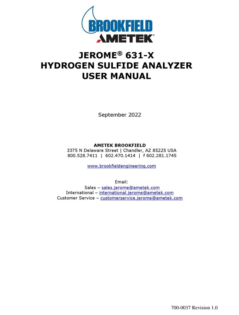 Ametek BROOKFIELD JEROME 631-X User manual