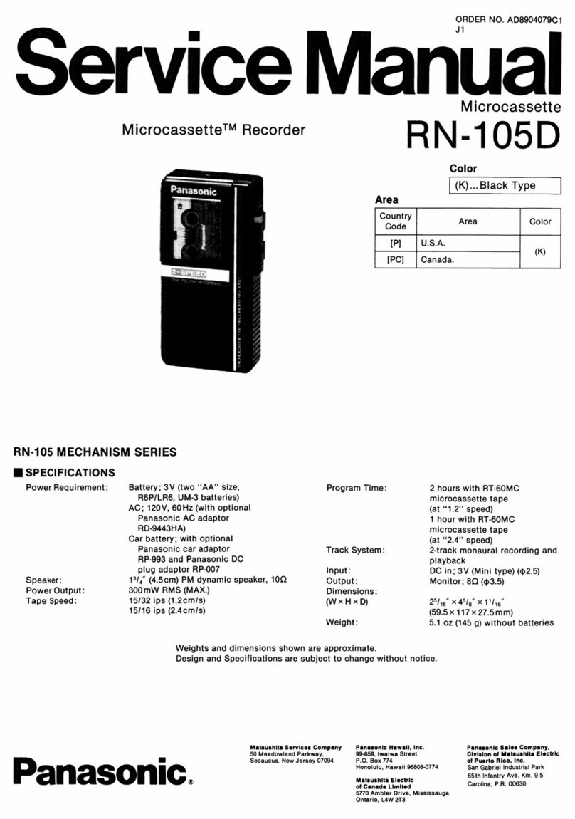 Panasonic RN-105D User manual