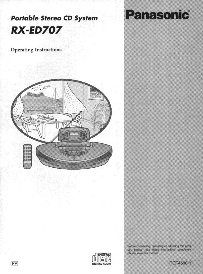 Panasonic rx-ed707 Cobra operating instructions Panasonic rx-ed707 Cobra operating instructions