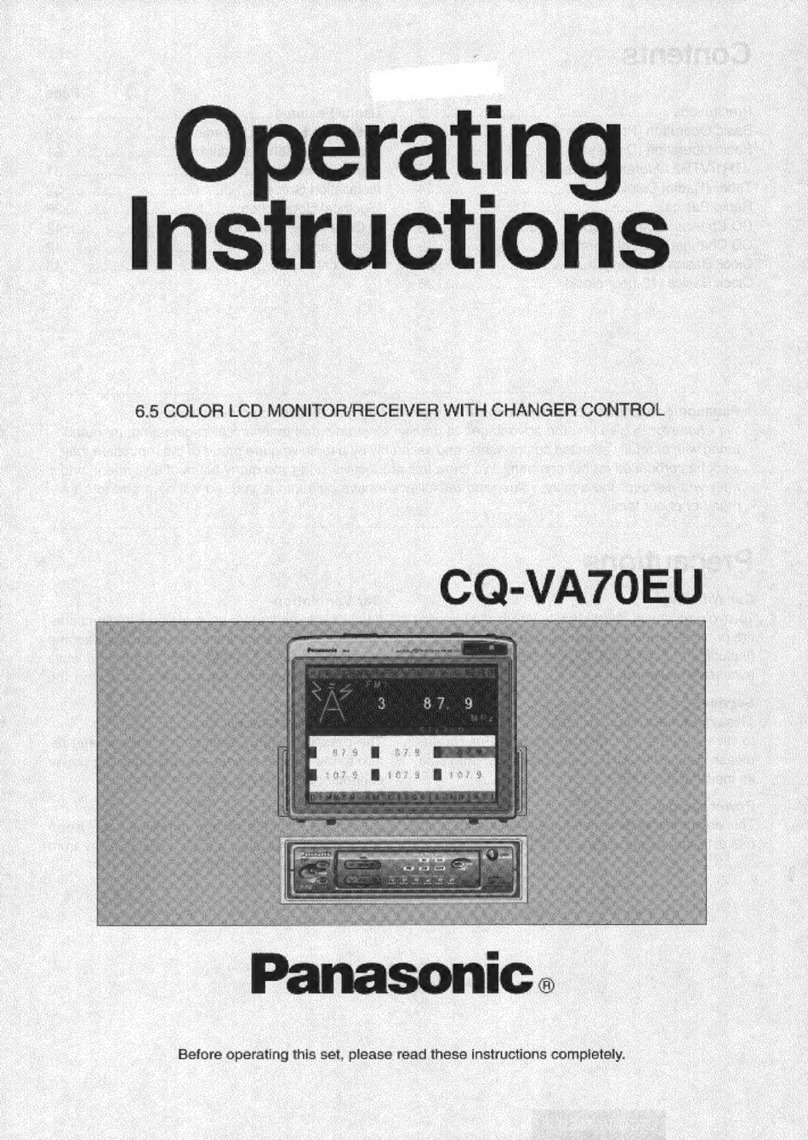Panasonic CQVA70EU - CAR AUDIO/VIDEO SYS User manual