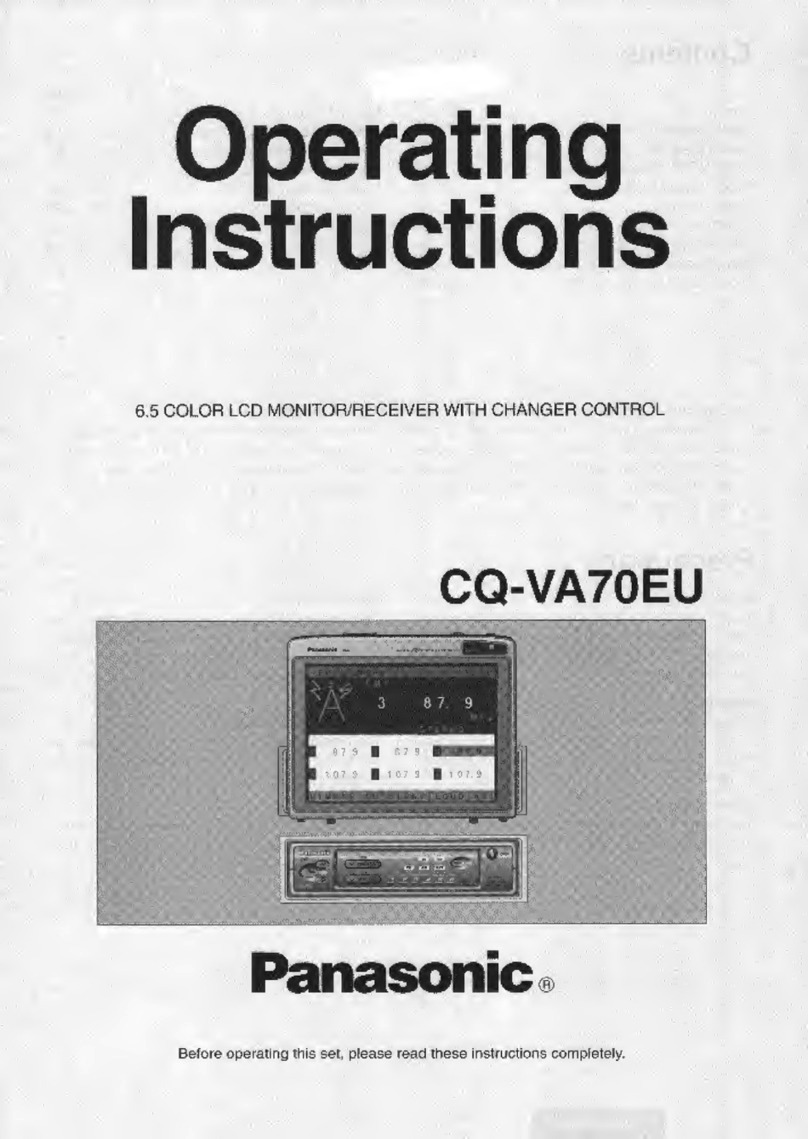 Panasonic CQVA70EU - CAR AUDIO/VIDEO SYS User manual