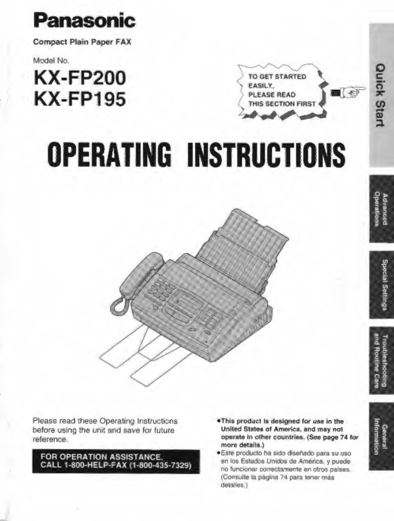 Panasonic KX-FP200L operating instructions