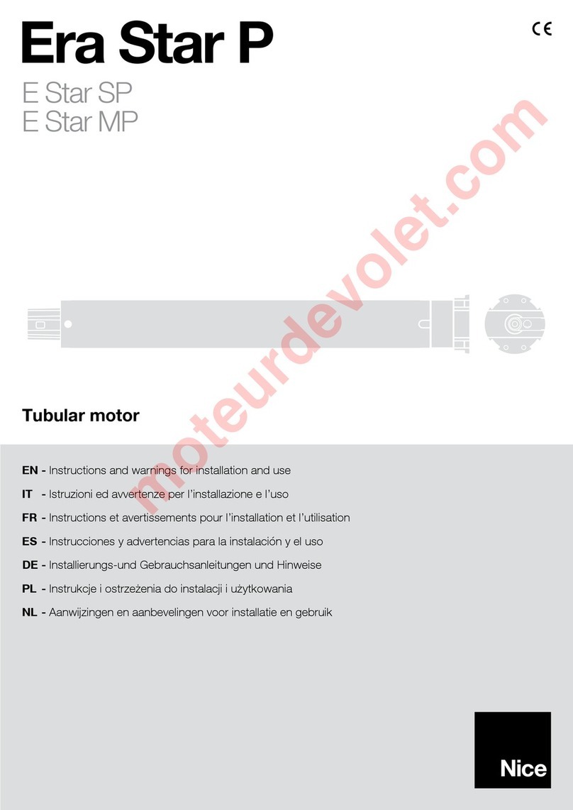 Nice Era Star P Series Instructions and warnings for installation and use
