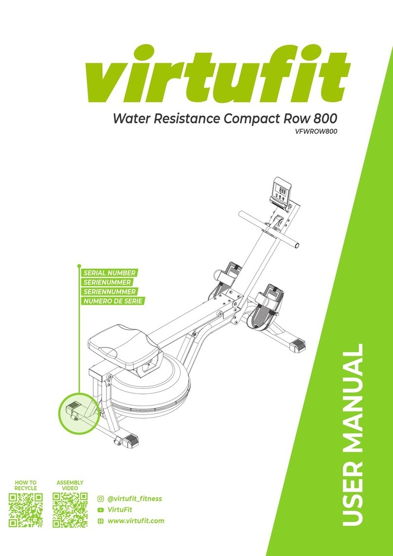 VIRTUFIT Water Resistance Row 800 user manual