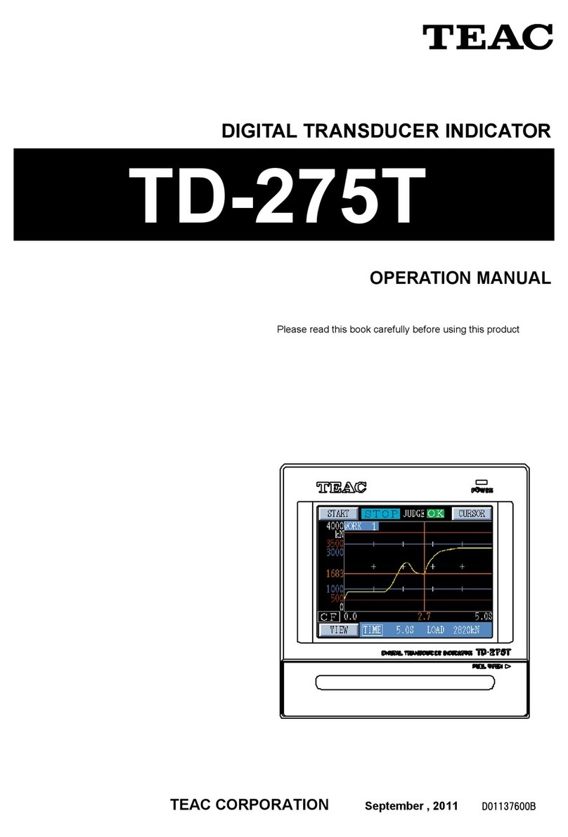 Teac TD-275T User manual