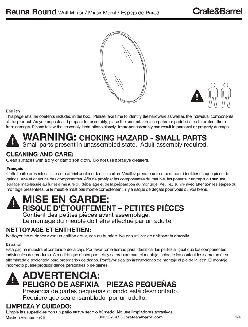 Crate&Barrel Reuna Round quick start guide