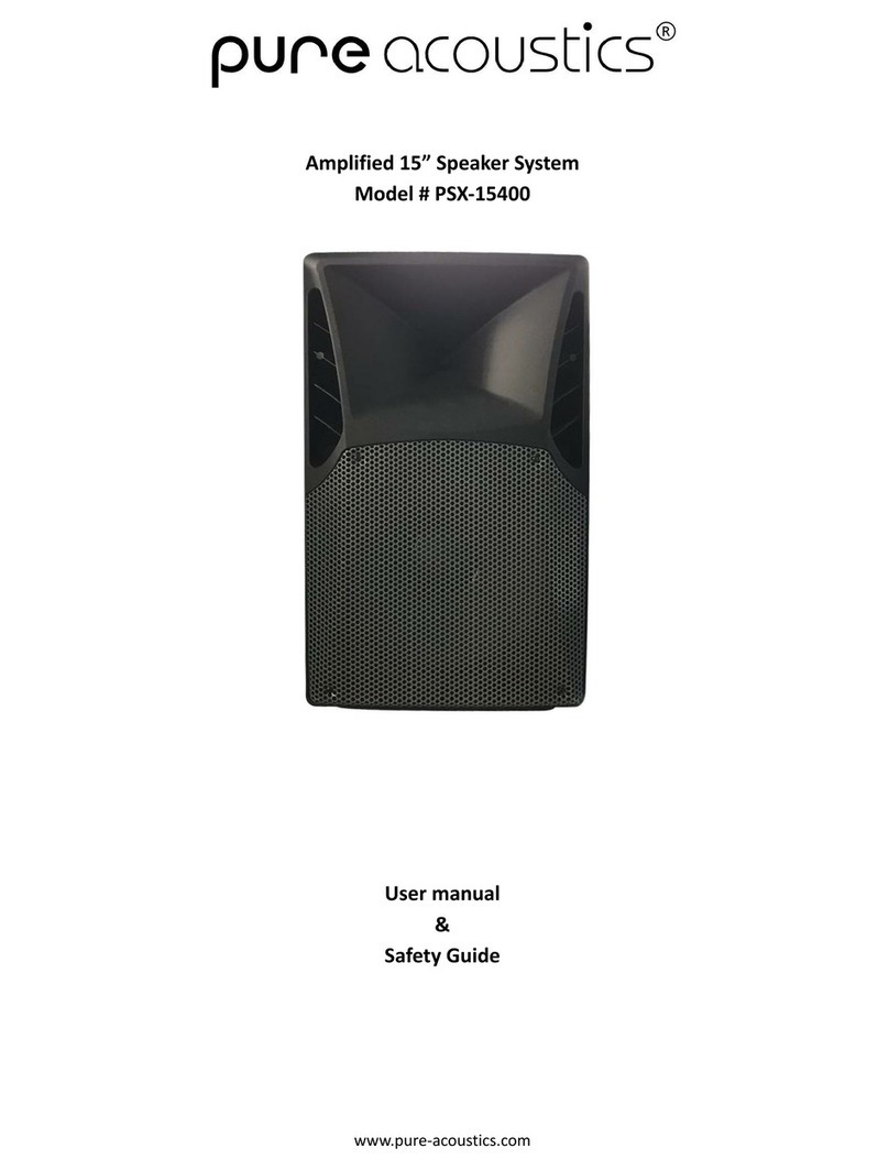 Pure Acoustics PSX-15400 User's manual - safety guide
