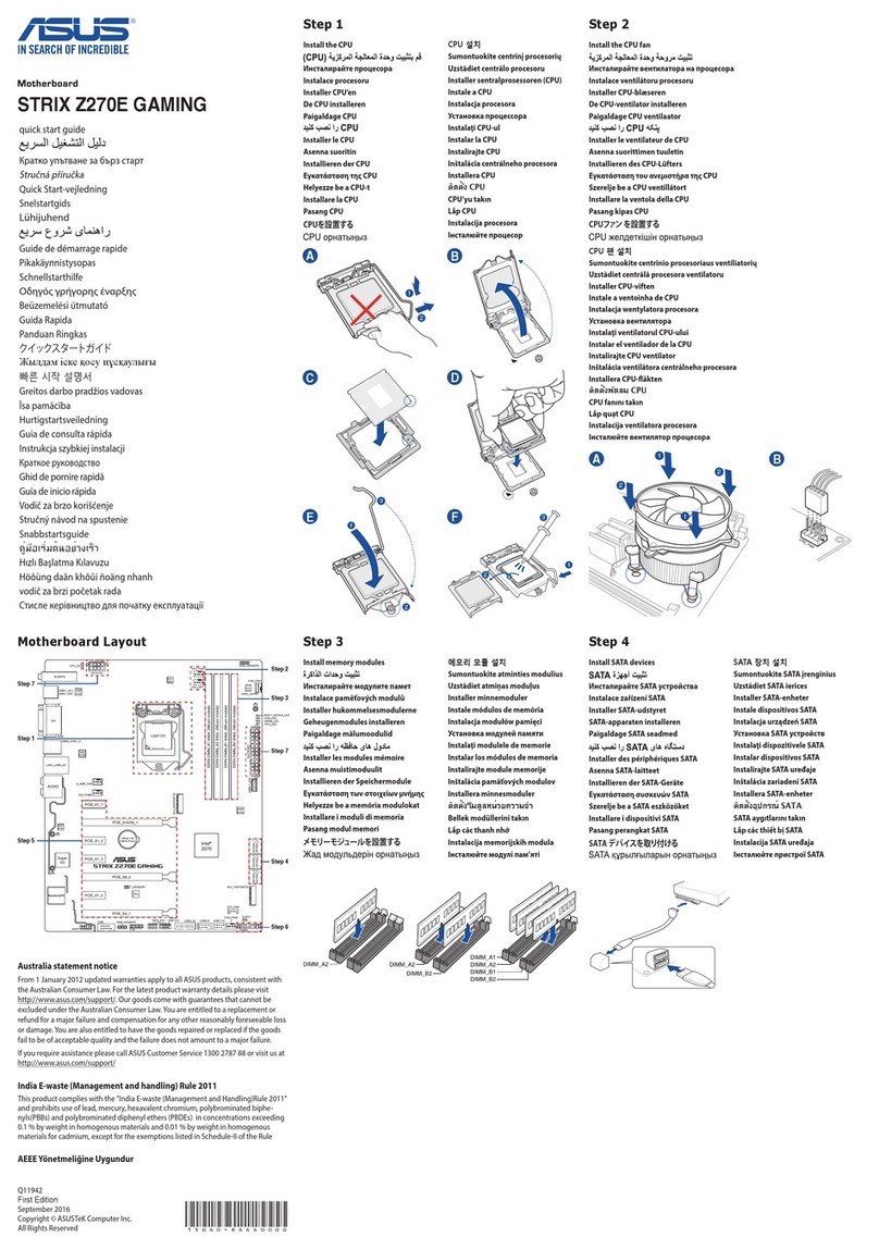 Asus STRIX Z270E GAMING User manual
