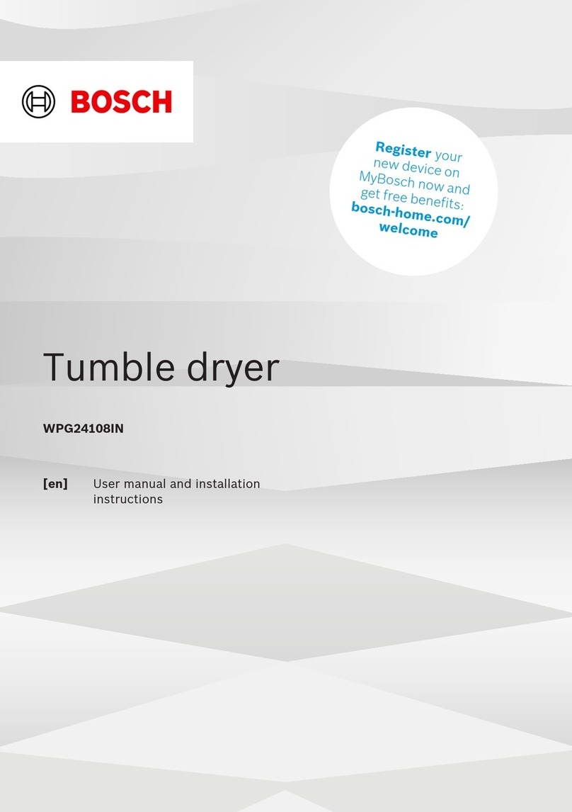 Bosch WPG24108IN User manual and installation instructions