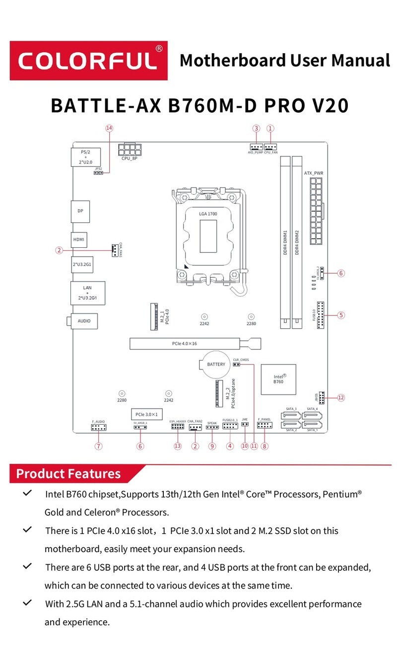 Colorful BATTLE-AX B760M-D PRO V20 user manual