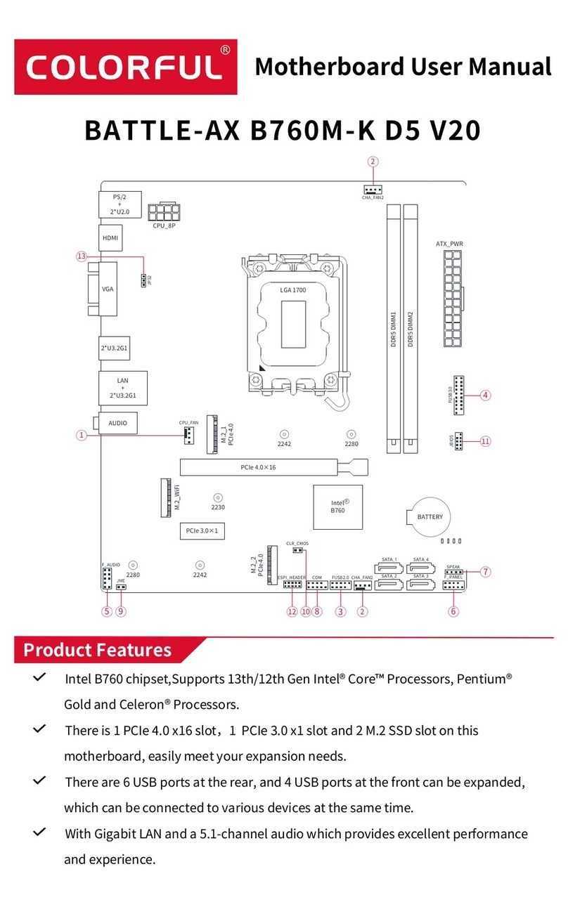 Colorful BATTLE-AX B760M-K D5 V20 user manual