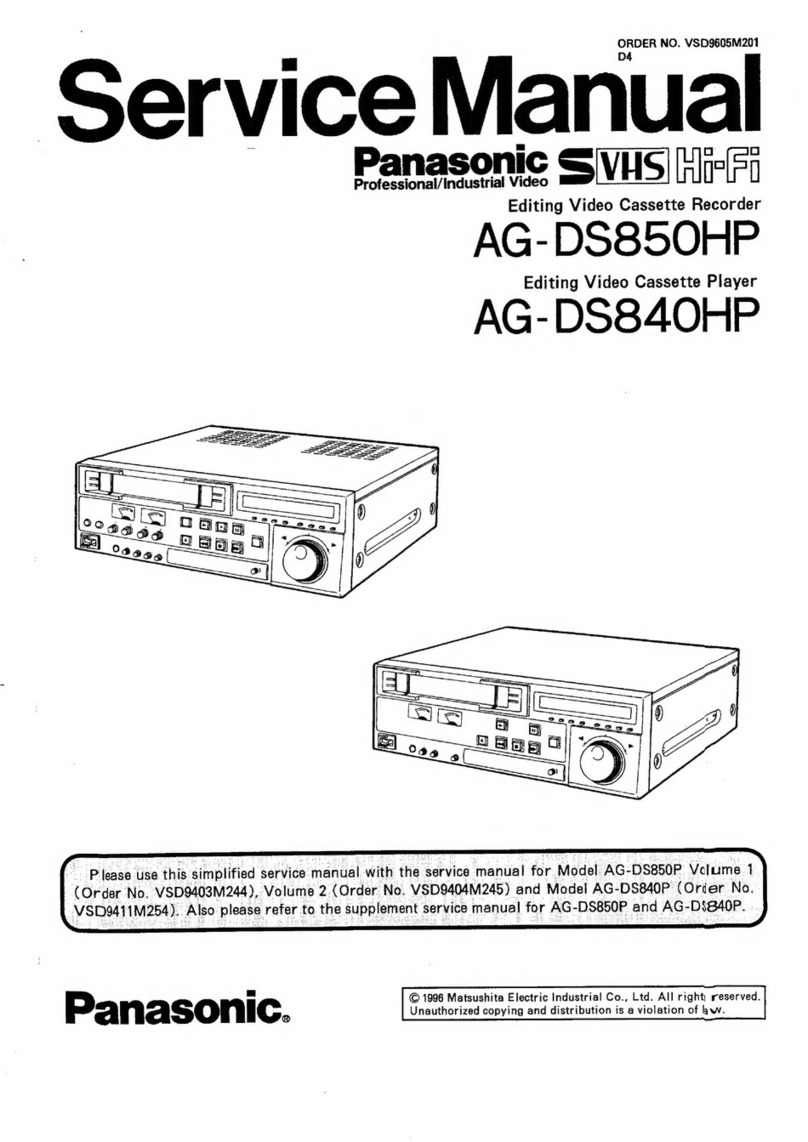 Panasonic AG-DS850HP User manual