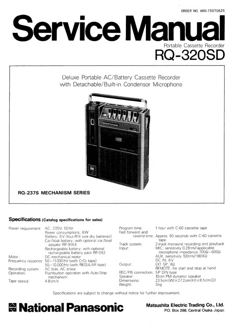 Panasonic RQ-320SD Service manual