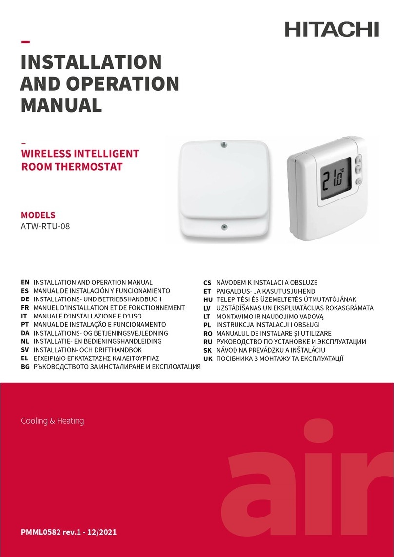 Hitachi ATW-RTU-08 Installation and operation manual