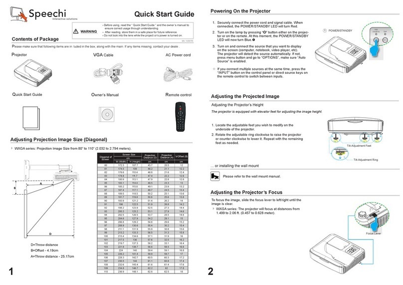 Speechi SPE-400 W-I-P User manual