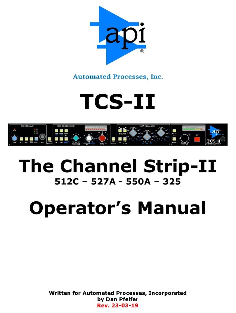API TCS-II Operator's manual