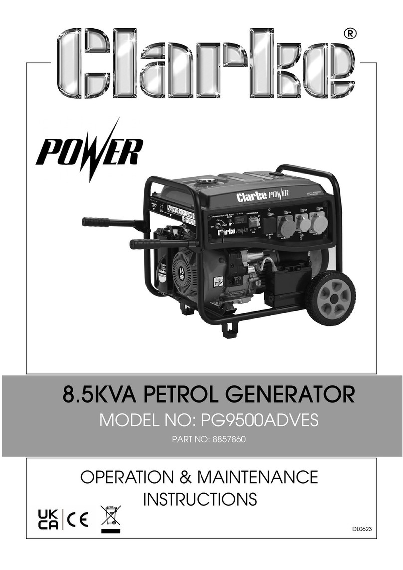Clarke PG9500ADVES Instruction Manual
