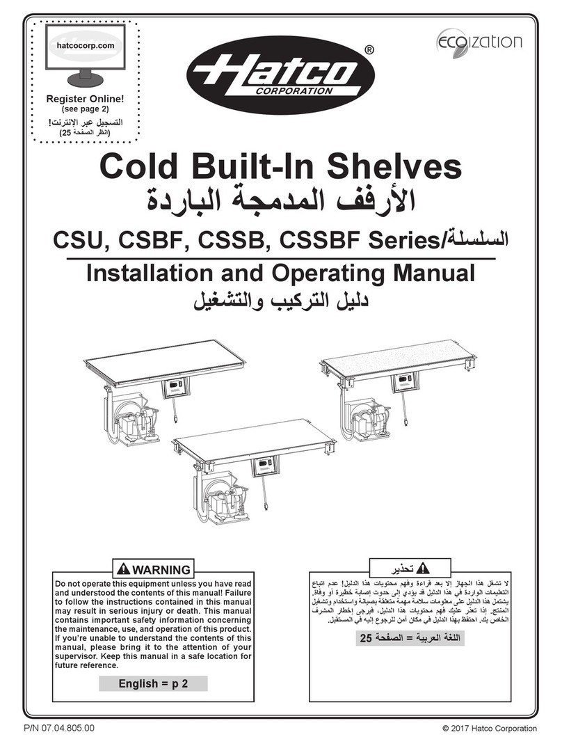 Hatco CSU Series User manual