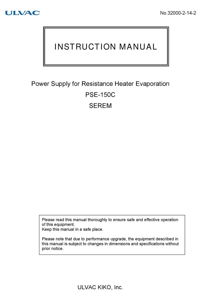 Ulvac SEREM PSE-150C User manual