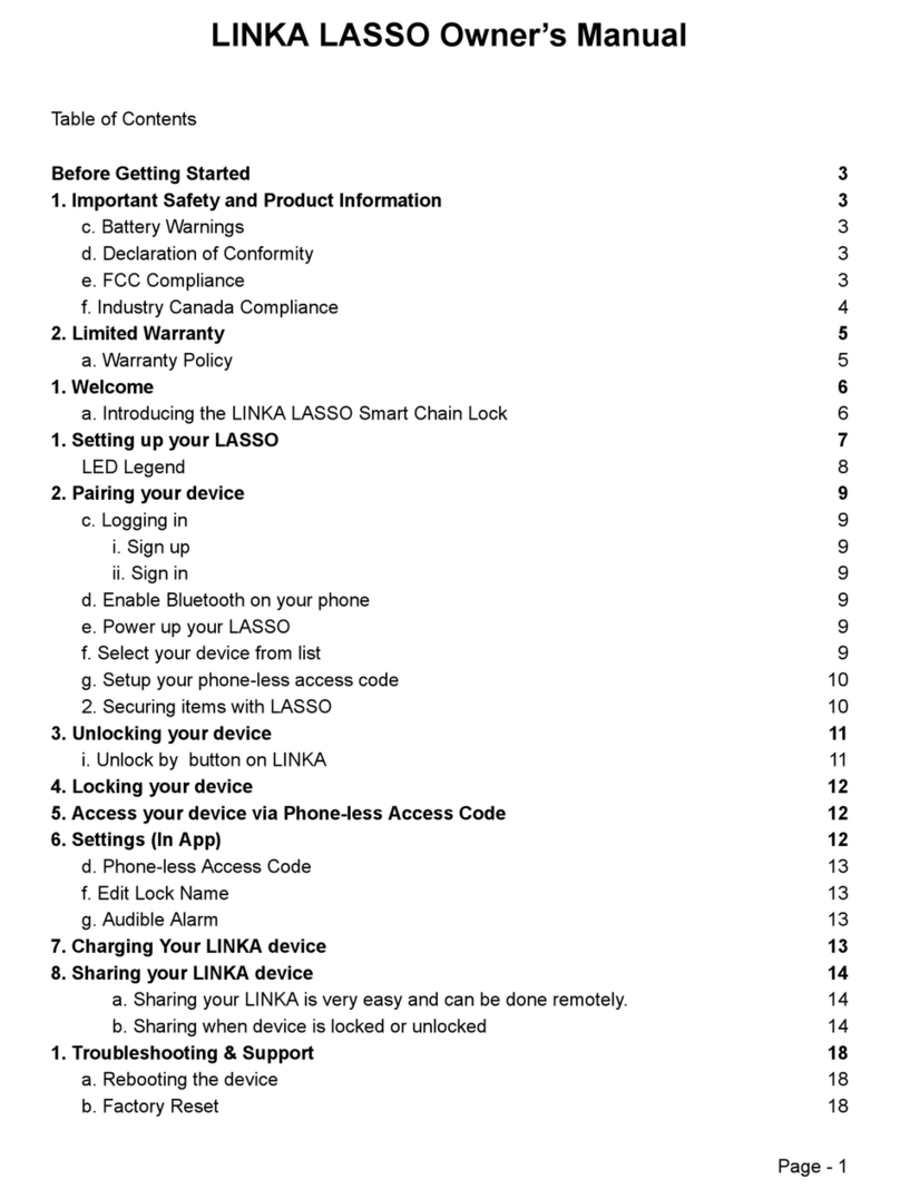 Linka LASSO owner's manual