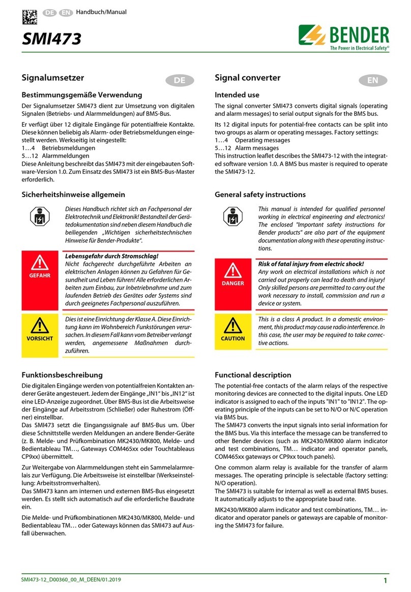 Bender SMI473 manual