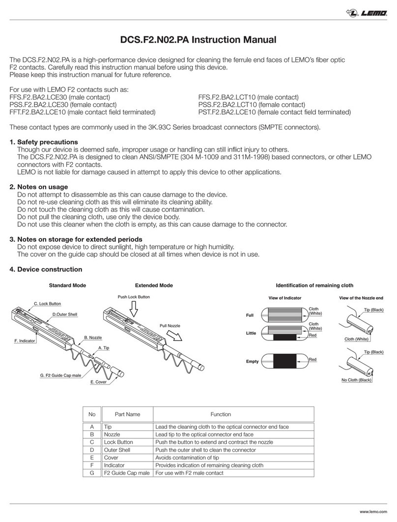 Lemo DCS.F2.N02.PA instruction manual Lemo DCS.F2.N02.PA instruction manual
