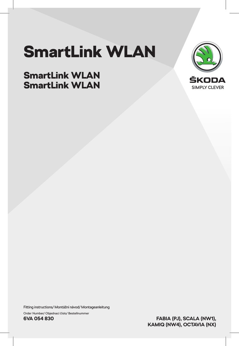 Skoda SmartLink WLAN Fitting instructions